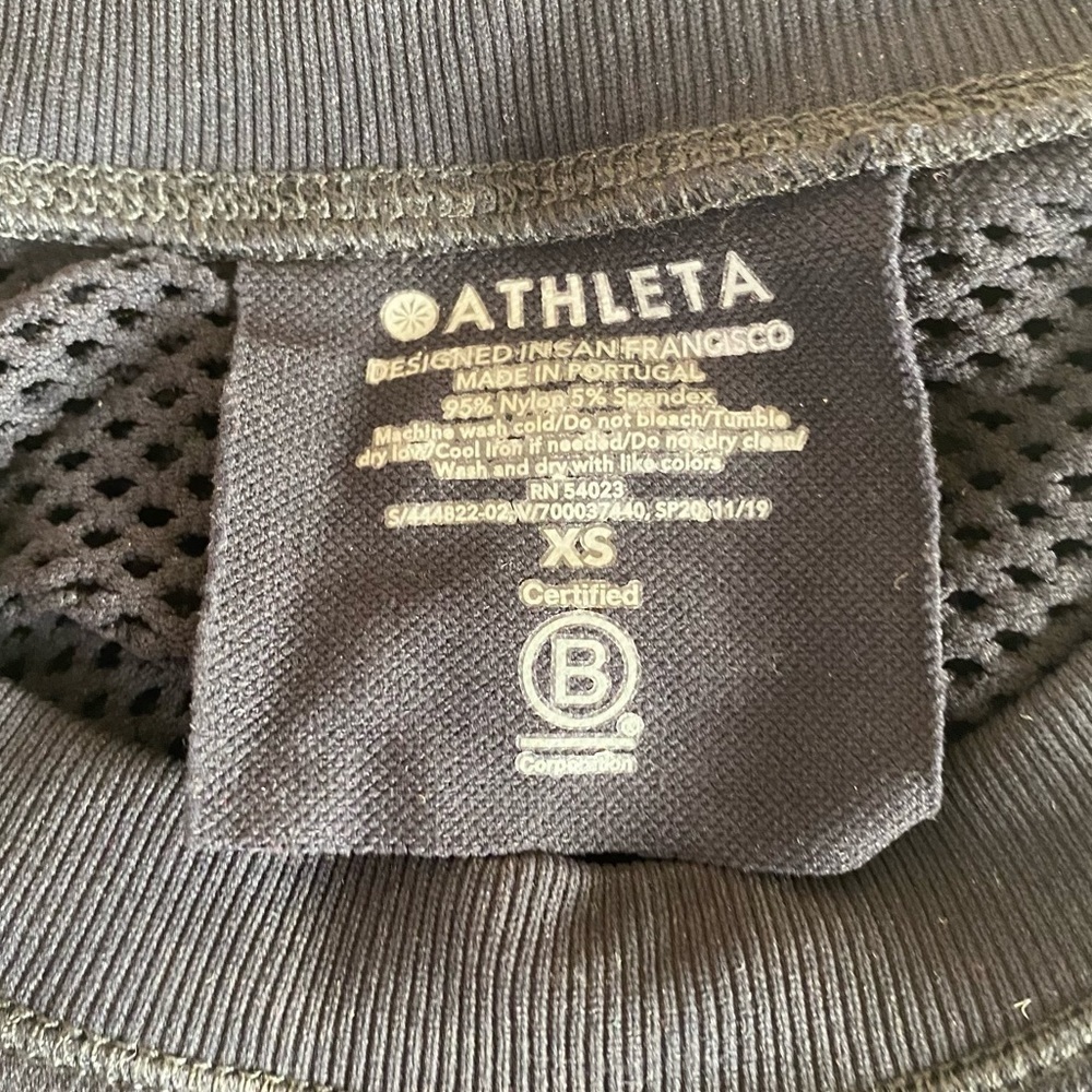 Athleta New Size XS Black Chafe Free Seemless Oxygen Workout Gym Tank Activewear - Picture 6 of 8